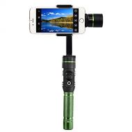 Sunwand 3-Axis Motorized Handheld Gimbal Active Stabilizer for GoPro Smartphones Video Cameras GoPro Clamp Included-Green