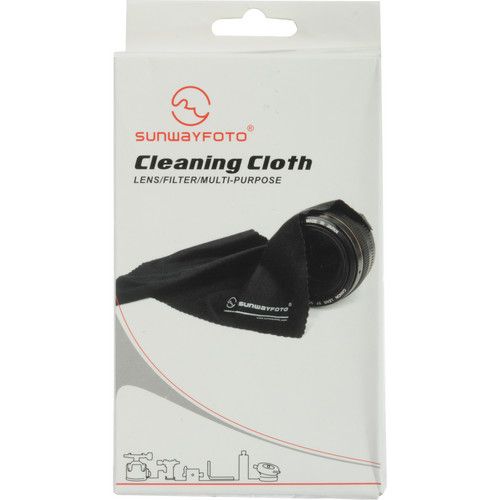  Sunwayfoto Lens Cleaning Cloths (5-Pack, Black)