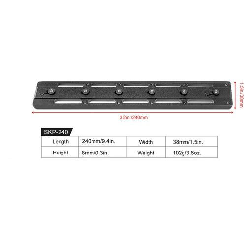  Sunwayfoto SKP-240 Keymod Rail Arca-Type Adapter Plate (9.4