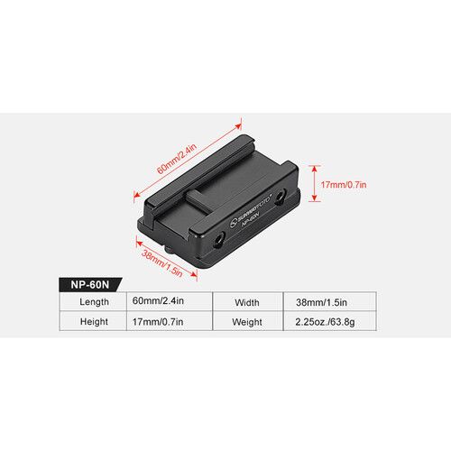  Sunwayfoto NP-60N Picatinny to Arca-Type Adapter