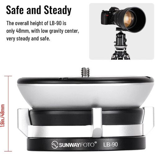  Sunwayfoto LB-90 Leveling Base (Silver)