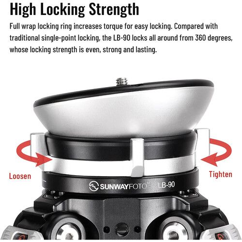  Sunwayfoto LB-90 Leveling Base (Silver)