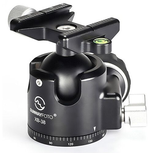  Sunwayfoto XB-38 Low-Profile Ball Head with Screw Knob Clamp