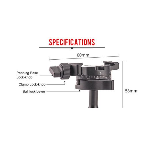  Sunwayfoto PMB-18 Inverted Ball Head with Arca-Type Clamp