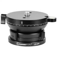 Sunwayfoto LB-90R Leveling Base?with Panoramic Platform and External Bubble Level (Black)