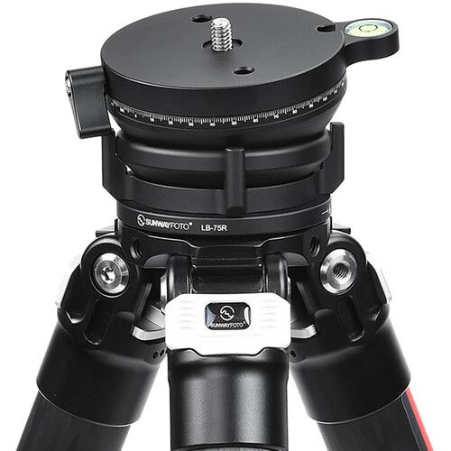  Sunwayfoto LB-75R Leveling Base?with Panoramic Platform and External Bubble Level (Black)