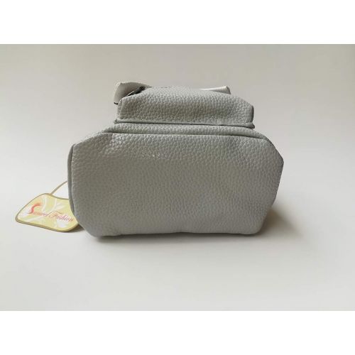  Sunwel Fashion Bag Outdoor Shopper School Bookbag Casual Shoulder Pu Tide Traveling Cute Bow Small Backpack (Grey/Red)