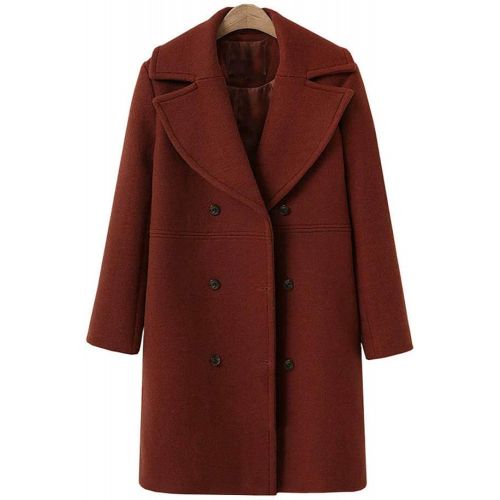  Sunyastor Women Coats Womens Long Woolen Coat, Sunyastor Fashion Double Breasted Lapel Walker Overcoat Parka Jacket Thick Warm Cardigan