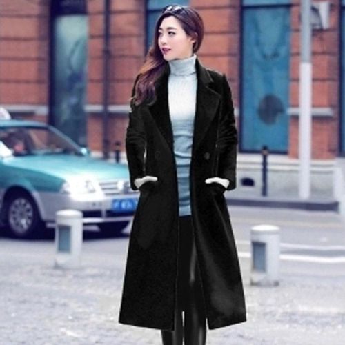  Sunyastor Women Coats Womens Long Woolen Coat, Sunyastor Fashion Double Breasted Lapel Walker Overcoat Parka Jacket Thick Warm Cardigan