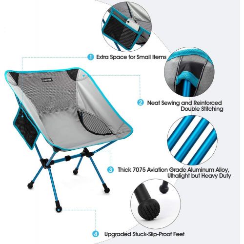  [아마존핫딜][아마존 핫딜] Sunyear Lightweight Compact Folding Camping Backpack Chairs, Portable, Breathable Comfortable, Perfect for Outdoor,Camp,Hiking,Picnic