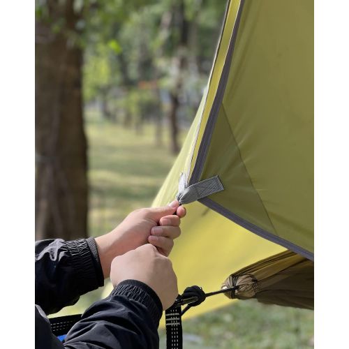  Sunyear Hammock Tent Rain Fly-Camping Hammock Outdoor Tarp-Small Door Design-Keep Side Wind Rain-Best for Backpacking Hiking Camping Survival