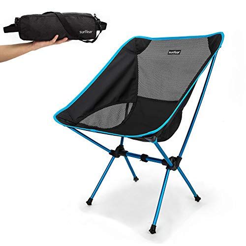  Sunyear Camping Chair Lightweight Portable Folding Backpacking Chairs, Small Compact Collapsible Backpack Camp Chair for Outdoor, Hiking, Picnic