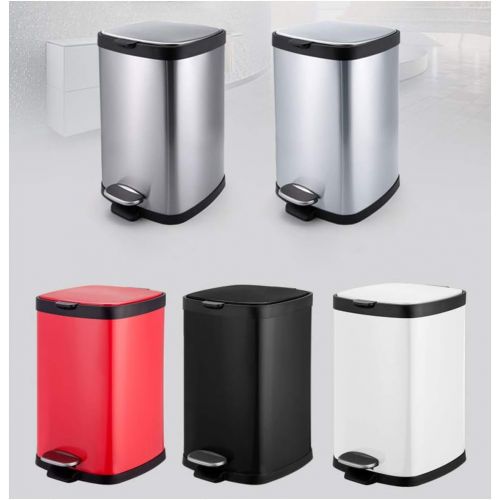  SuoANI Stainless Steel Bin Bedroom Bin with Lid Kitchen Dustbin Simple Human Bins Waste Disposal Unit Home, Kitchen and Garden