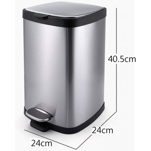  SuoANI Stainless Steel Bin Bedroom Bin with Lid Kitchen Dustbin Simple Human Bins Waste Disposal Unit Home, Kitchen and Garden