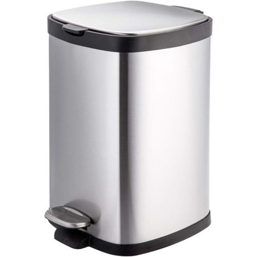  SuoANI Stainless Steel Bin Bedroom Bin with Lid Kitchen Dustbin Simple Human Bins Waste Disposal Unit Home, Kitchen and Garden