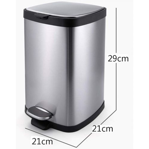  SuoANI Stainless Steel Bin Bedroom Bin with Lid Kitchen Dustbin Simple Human Bins Waste Disposal Unit Home, Kitchen and Garden