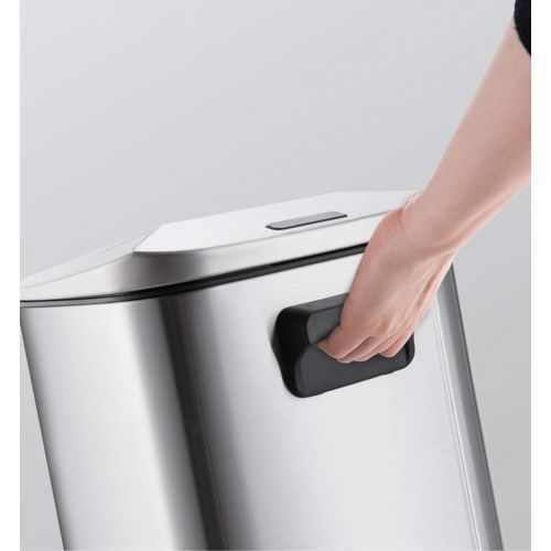  SuoANI Stainless Steel Bin Bedroom Bin with Lid Kitchen Dustbin Simple Human Bins Waste Disposal Unit Home, Kitchen and Garden