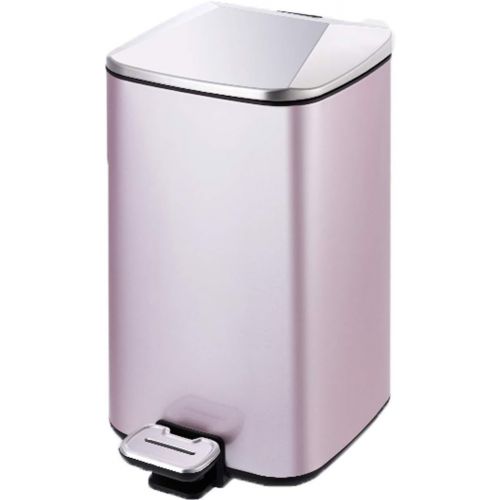  SuoANI Stainless Steel Bin Bedroom Bin with Lid Kitchen Dustbin Simple Human Bins Waste Disposal Unit Home, Kitchen and Garden