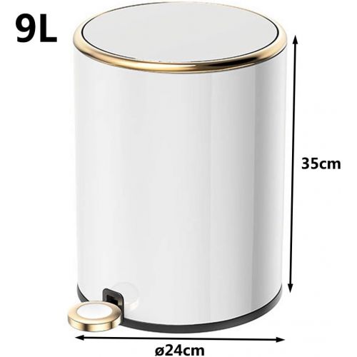  SuoANI Stainless Steel Bin Touch Bins for Kitchen Trash Bin Bathroom Trash Bin Bedroom Waste Bin Kitchen Simple Human Bins