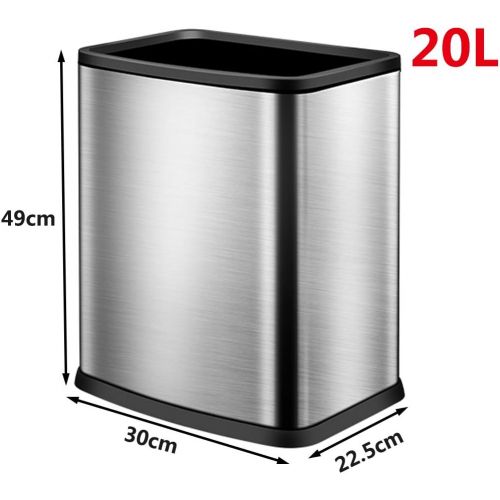  SuoANI Stainless Trash Cans Trash Can Waste Disposal Unit Garbage Bag Bin Fresheners Indoor Garbage Can Trash Bag Waste Bins Simple Human Bins