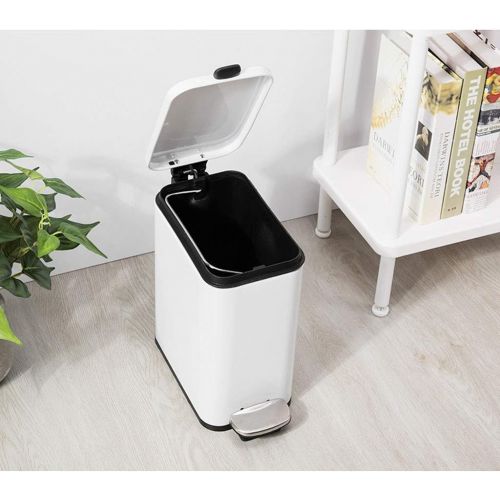  SuoANI Waste Bin Stainless Steel Dustbin Kitchen Bin Recycling and Waste Simple Human Bins