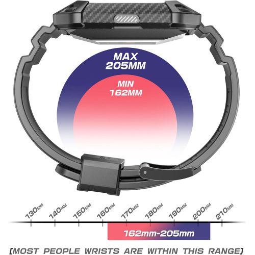  [아마존베스트]SupCase SUPCASE [Unicorn Beetle Pro] Rugged Buckle Case for Fitbit Ionic,Strap Replacement Bands for Fitbit Ionic Smartwatch