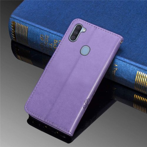  [아마존베스트]Supdigital Galaxy A11 Wallet Case, [Flower Embossed] Premium PU Leather Flip Protective Case Cover with Card Holder and Stand for Samsung Galaxy A11 2020 Release (Blue)