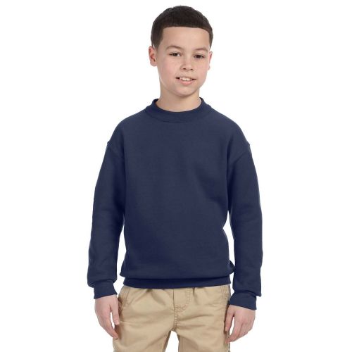  Super Sweats Boys Navy Cotton and Polyester Crew Neck Sweatshirt