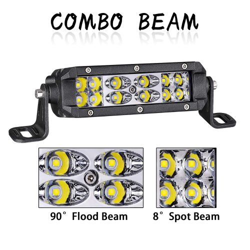  [아마존 핫딜]  [아마존핫딜]Yvoone-Auto LED Light Pods, 2Pcs 6 inch 72W Quad Row LED Light Bar OSRAM Spot Flood Combo Beam Super Slim Fog Lamps Waterproof for Truck Motorcycle Jeep UTV ATV, 2 Years Warranty