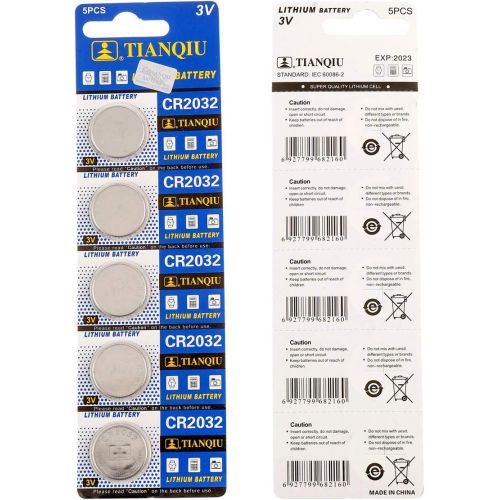  Super Tianqiu CR2032 Battery (CR2032/ DL2032/ E-CR2032/ SB-T51/ LF1/ 2V) Lithium 3v (1 Pack of 5)