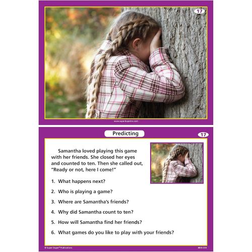  Super Duper Publications | Inferencing Big Photo Flash Cards | Problem Solving, Reasoning and Critical Thinking Skills Fun Deck | Educational Learning Materials for Children