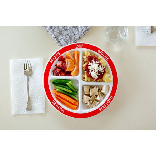  Super Healthy Kids MyPlate Divided Kids Portion Plate Plus Dairy Bowl and Elementary Lesson Plan Teaching Tool