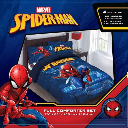  Super Hero Comforter Set - Spiderman Spider-Tech Full