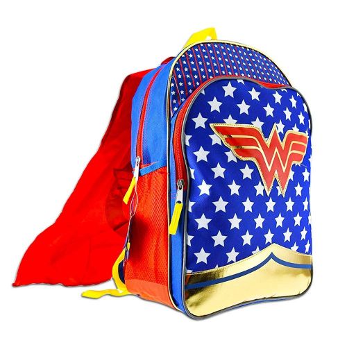  Super Hero Girls Backpack and Lunch Box Set -- Deluxe 16 Backpack with Insulated Lunch Bag Featuring Wonder Woman with Stickers (Superhero Girls School Supplies)