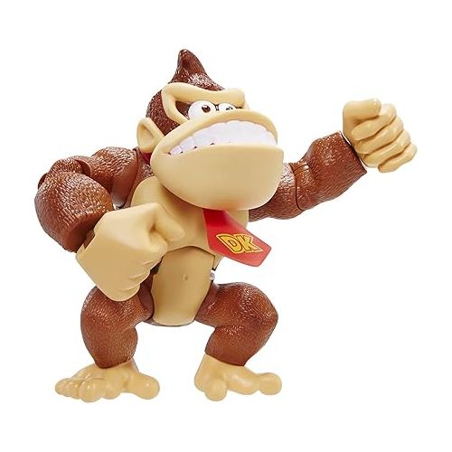슈퍼마리오 Super Mario Donkey Kong 6-Inch Deluxe Action Figure, with Up to 10 Points of Articulation, Official Nintendo Licensed Product Action Figure, for Kids Ages 3+