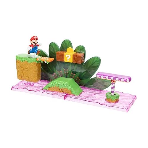 슈퍼마리오 Nintendo Super Soda Jungle Playset Includes 2.5-Inch Mario Figure. Ages 3+ (Officially Licensed)