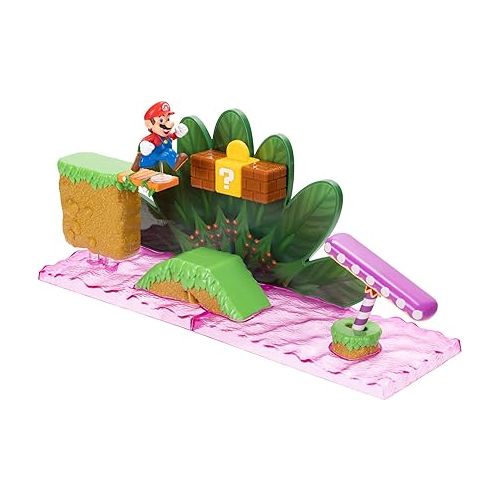 슈퍼마리오 Nintendo Super Soda Jungle Playset Includes 2.5-Inch Mario Figure. Ages 3+ (Officially Licensed)