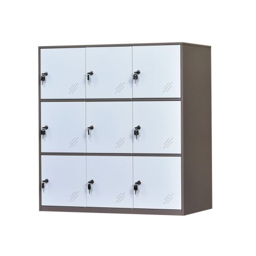  Super Metal Furniture Office and School Locker Organizer Metal Storage Locker Cabinet for Workers Students and Home (White)