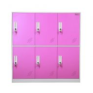 Super Metal Furniture Steel Office Locker Cabinet with Keys, School and Home Storage Locker Organizer，Kids Locker for Cloth and Toy Organizer,Living Room Boy and Girl Metal Storage Locker Cabinet (Rose)