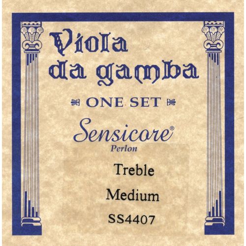  Super Sensitive Sensicore Treble Gamba Strings Set, Medium