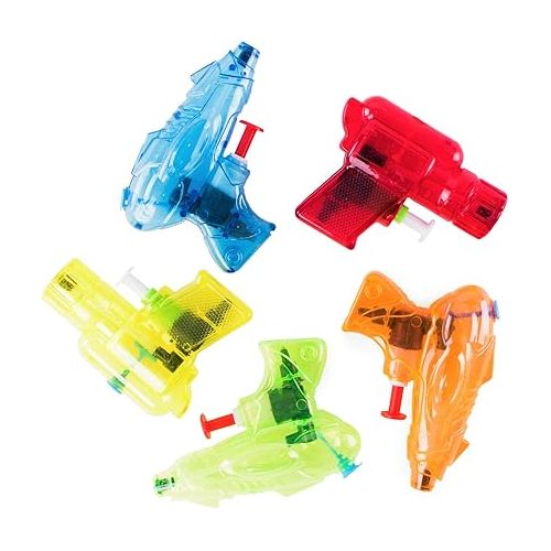  Super Z Outlet Mini Colorful Squirt Water Guns Plastic Blasters for Kids Birthday Party Favors, Pool Beach Toys, Hot Summer Classic Water Games (30 Pack)