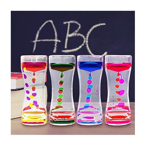  Super Z Outlet Liquid Motion Bubbler for Sensory Play, Fidget Toy, Children Activity, Desk Top, Assorted Colors (1 Piece)