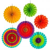 Super Z Outlet Fiesta Colorful Paper Fans Round Wheel Disc Southwestern Pattern Design for Party, Event, Home Decoration (Southwestern)