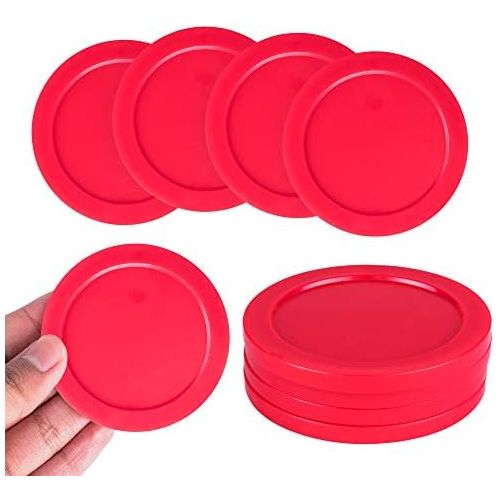  [아마존베스트]Super Z Outlet Home Air Hockey Red Replacement 2.5 Pucks for Game Tables, Equipment, Accessories (4 Pack)