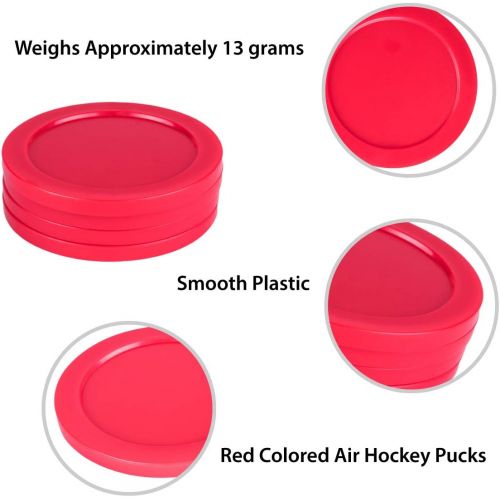  [아마존베스트]Super Z Outlet Home Air Hockey Red Replacement 2.5 Pucks for Game Tables, Equipment, Accessories (4 Pack)