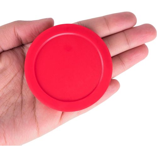  [아마존베스트]Super Z Outlet Home Air Hockey Red Replacement 2.5 Pucks for Game Tables, Equipment, Accessories (4 Pack)