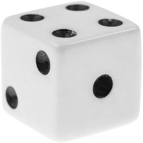 [아마존베스트]Super Z Outlet Standard 16mm White Dice with Black Pips Dots for Board Games, Activity, Casino Theme, Party Favors, Toy Gifts (100 Pack)