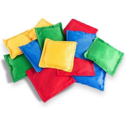  [아마존베스트]Super Z Outlet Nylon Cornhole Bean Bags Toy Set Sack Hand Toss Games Weights for Kids (5 x 5 Assorted Colors) (24 Pack)