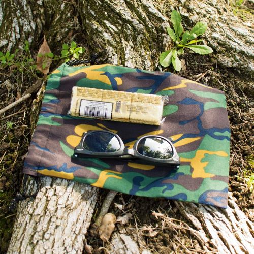  Super Z Outlet Camouflage Drawstring Travel Bags Pouch Sacks for Party Favors, Outdoor Camping Picnics, Hiking (12 Pack)