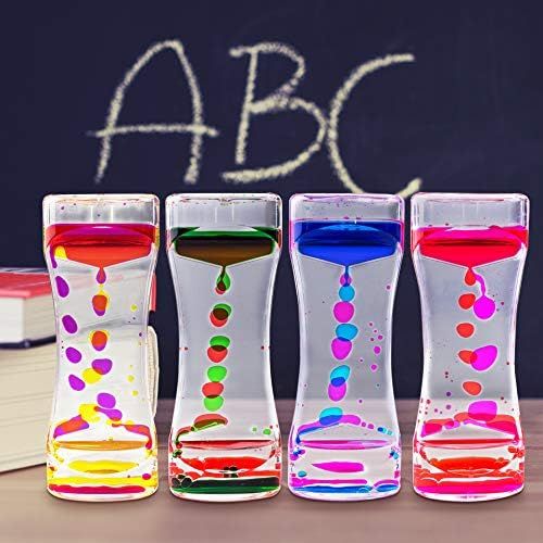  Super Z Outlet Liquid Motion Bubbler for Sensory Play, Fidget Toy, Children Activity, Desk Top, Assorted Colors (4 Pack)